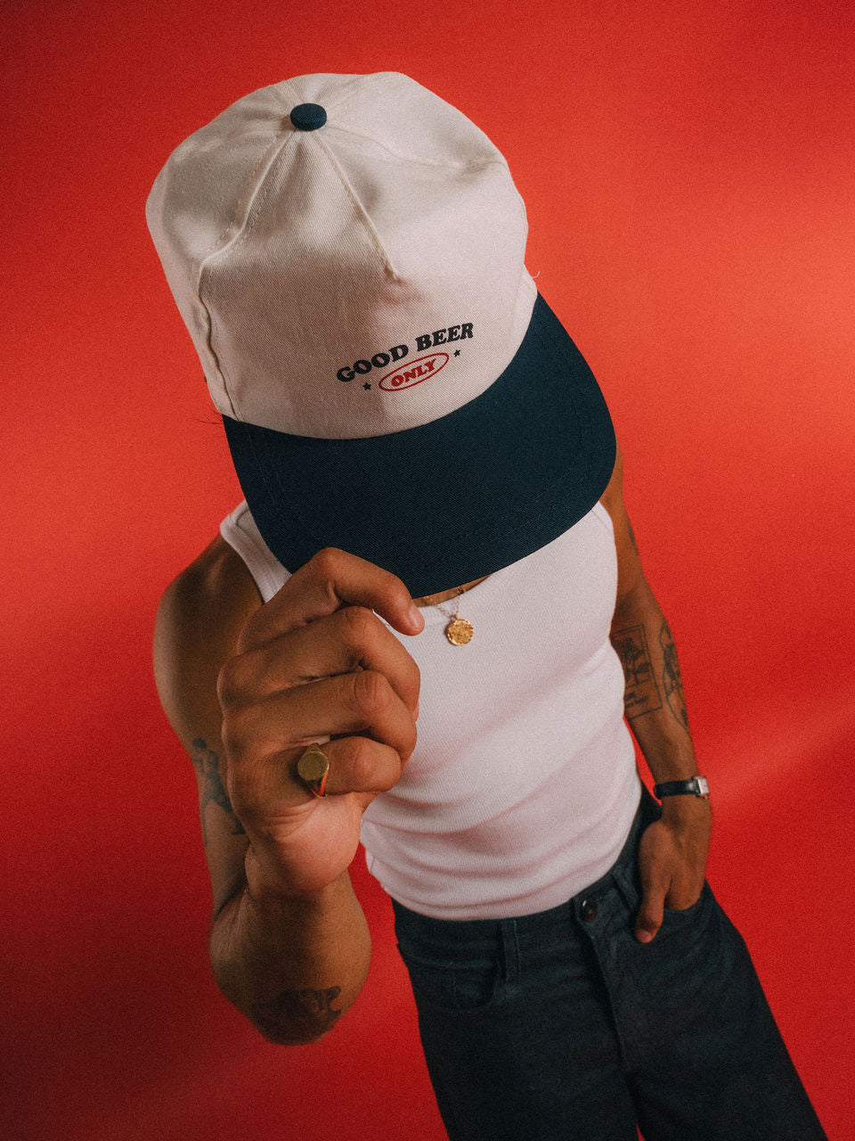 Good Beer Only Navy Retro 5 Panel Cap – Float Apparel