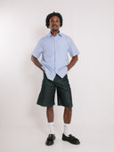 Blue Stripe Button Up