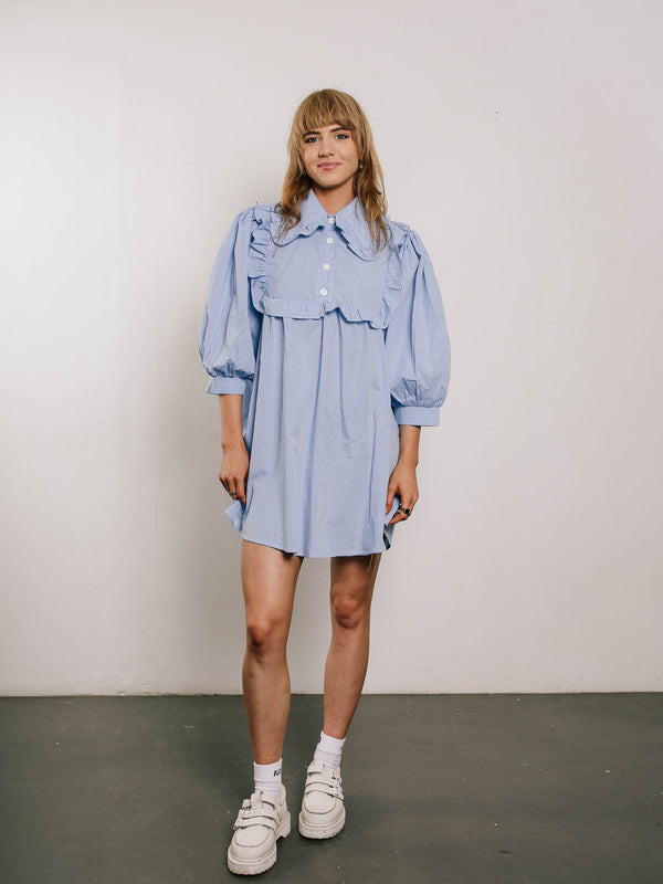 Blue Check Poppy Dress