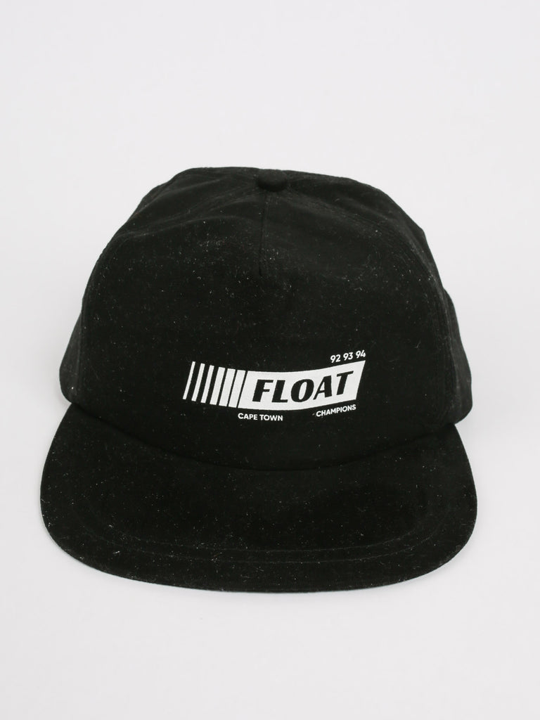 Retro 5 Panel Black Racing Cap
