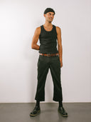 Mens Rib Vest Black