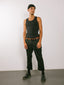 Mens Rib Vest Black
