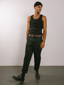 Mens Rib Vest Black